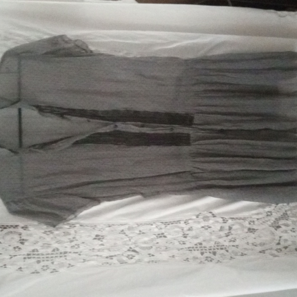 Sheer grey drop waist dress no tag M